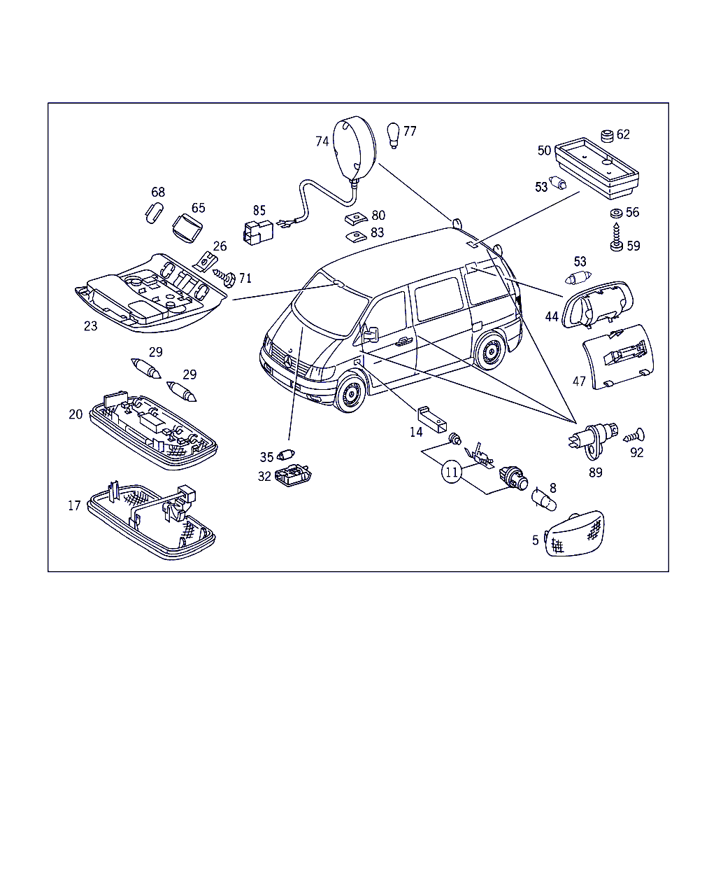 Mercedes-Benz A 210 820 04 21 - Pagrieziena signāla lukturis ps1.lv