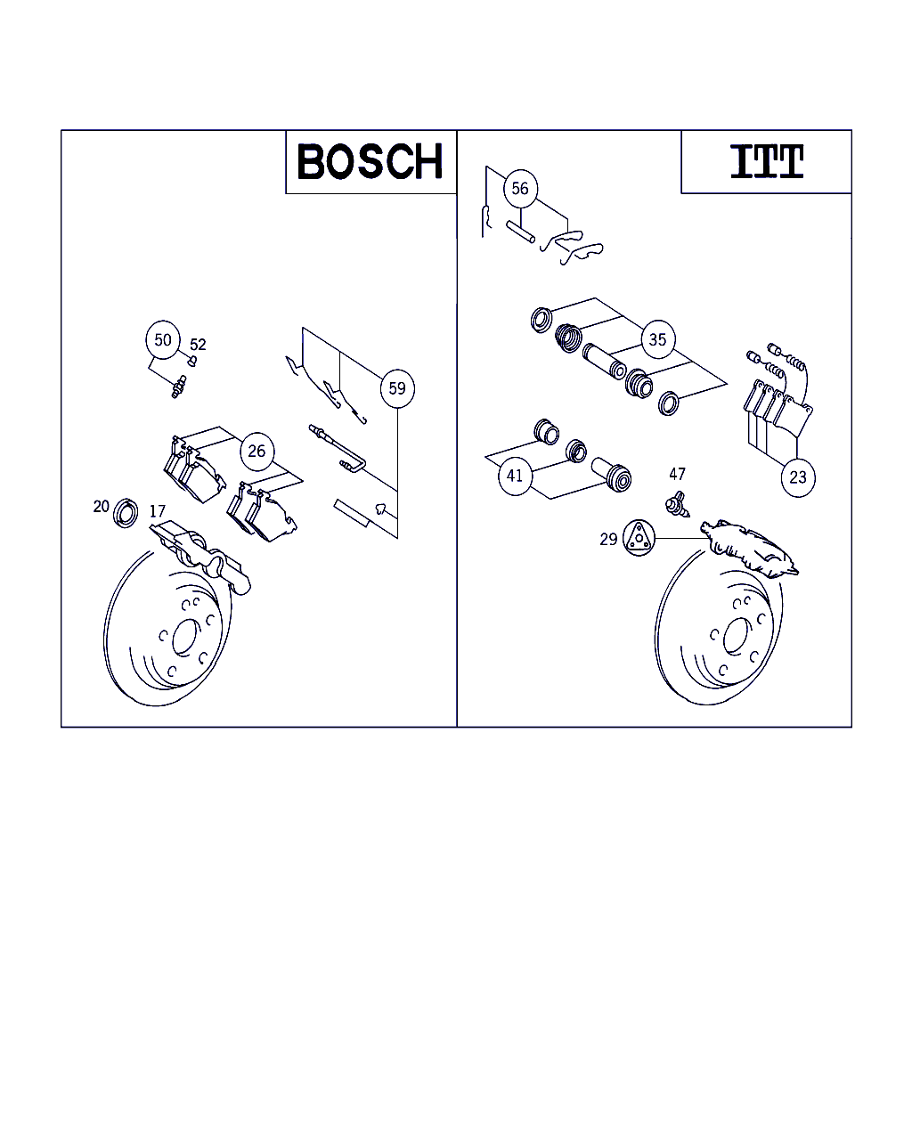 Mercedes-Benz A 000 420 04 02 - Piederumu komplekts, Disku bremžu uzlikas ps1.lv