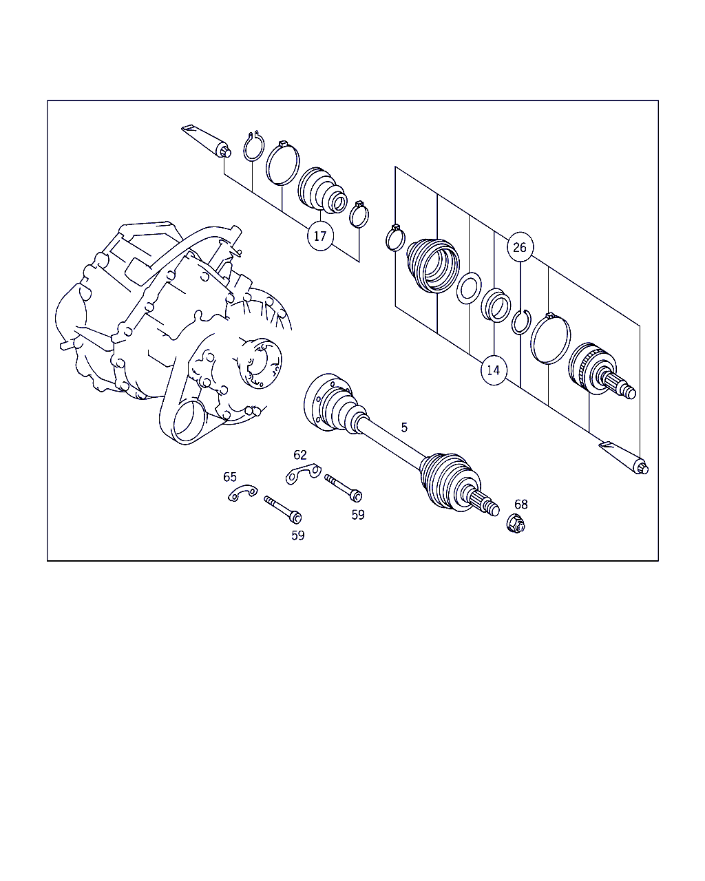 Mercedes-Benz A 000 330 14 85 - Putekļusargs, Piedziņas vārpsta ps1.lv