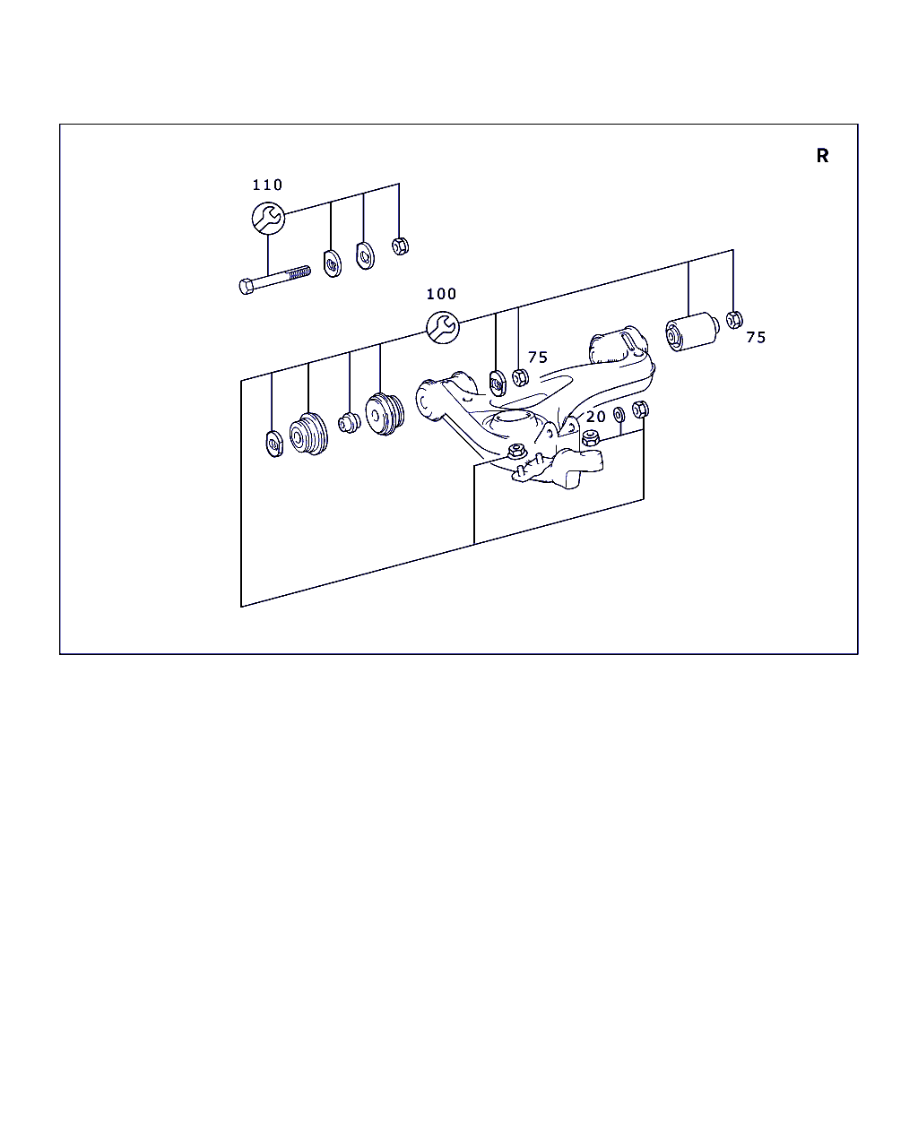 Mercedes-Benz A 170 330 00 75 - Remkomplekts, Balstiekārtas svira ps1.lv