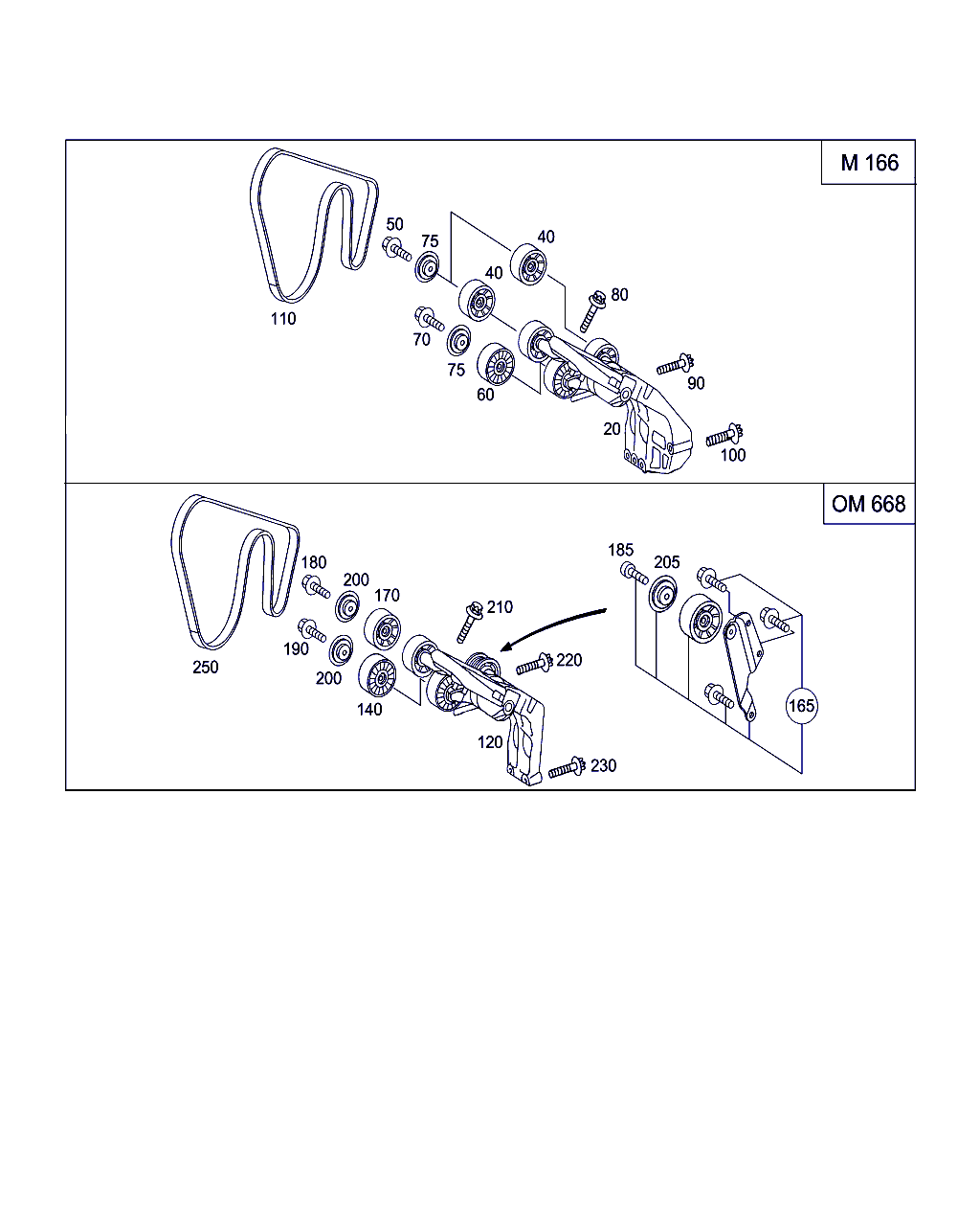 Mercedes-Benz A 166 202 06 19 - Parazīt / Vadrullītis, Ķīļrievu siksna ps1.lv