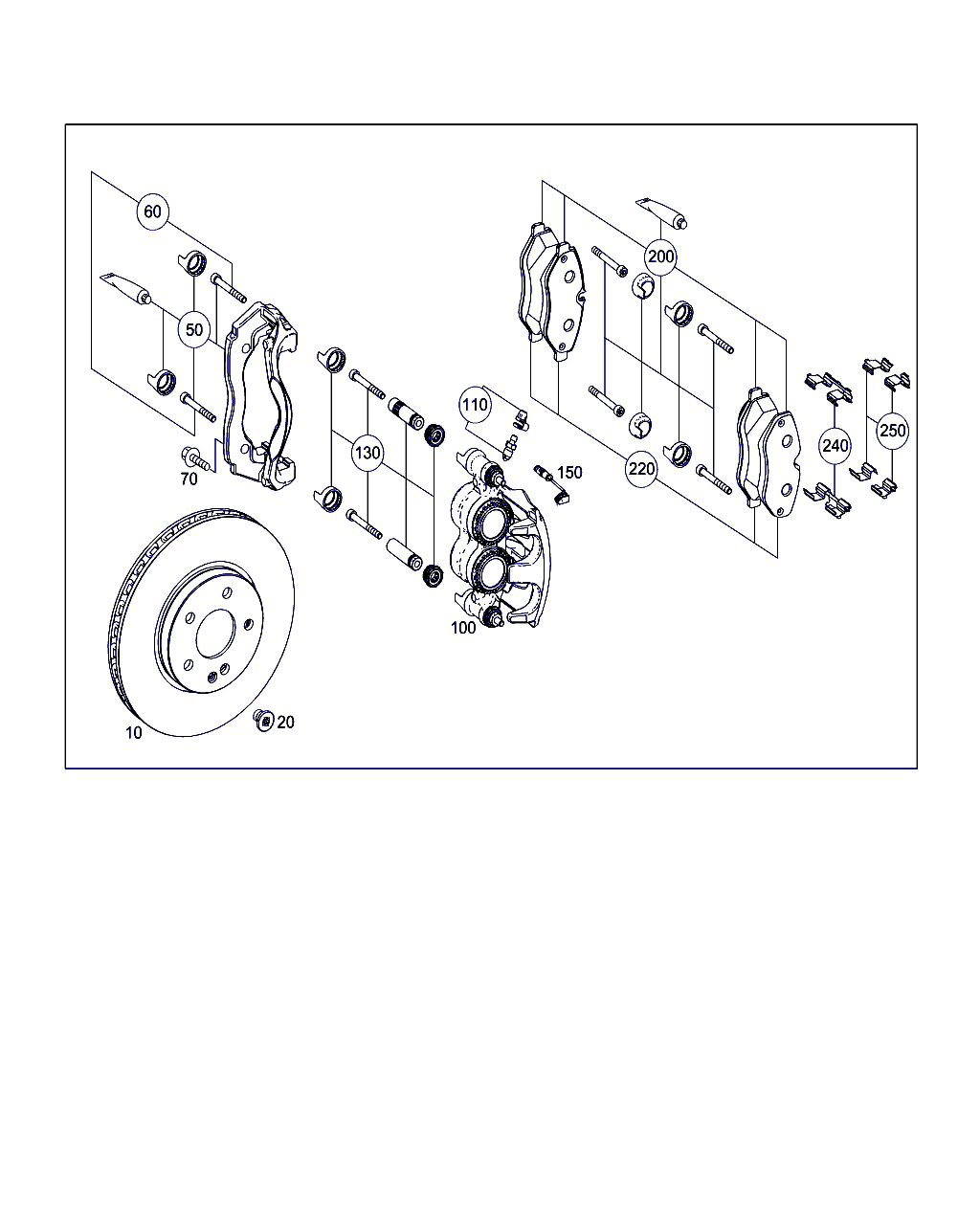 Mercedes-Benz A 447 423 00 63 - Virzītājčaulu komplekts, Bremžu suports ps1.lv