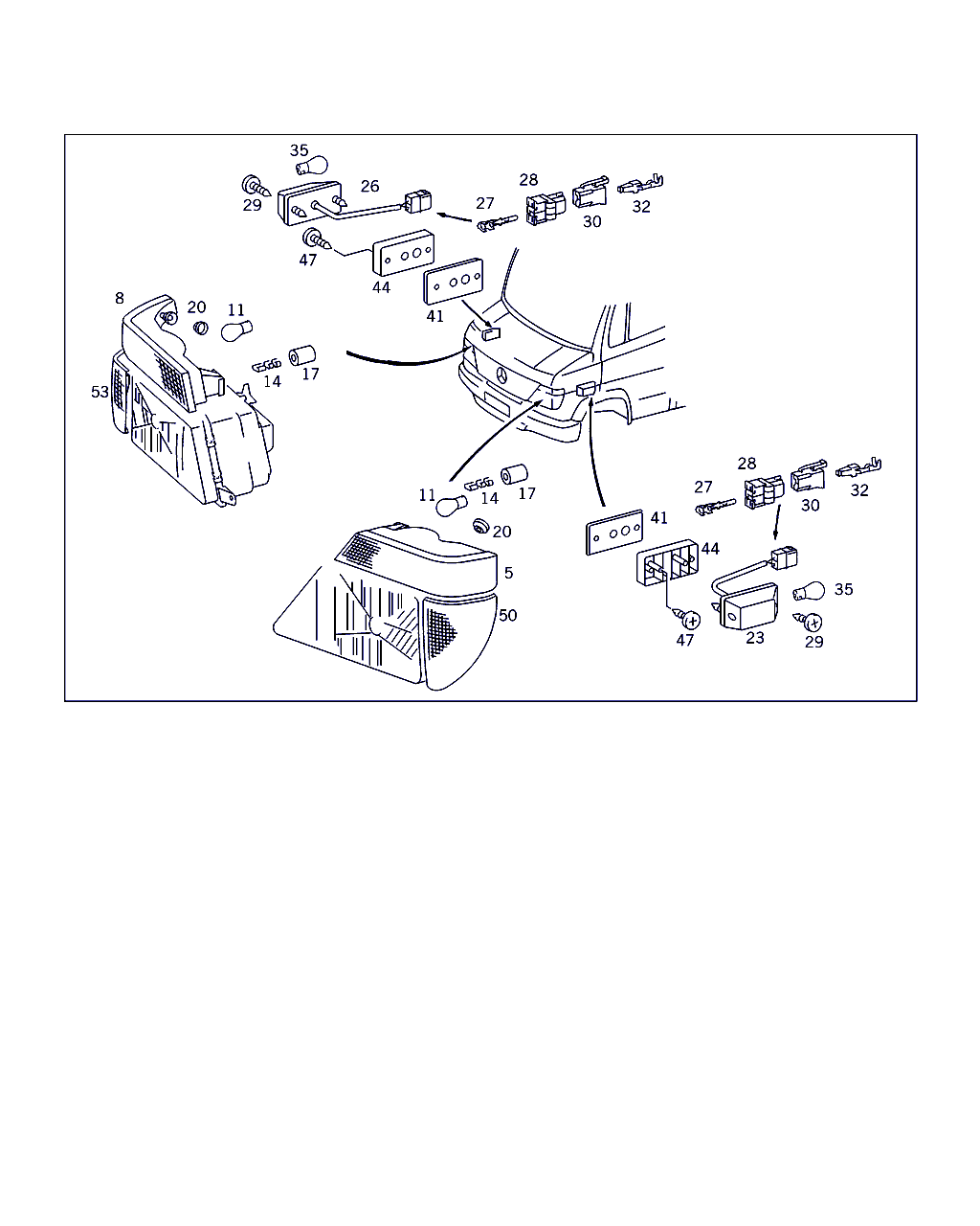 Mercedes-Benz A 001 820 40 21 - Papildus mirgojošā gaismas signāla lukturis ps1.lv