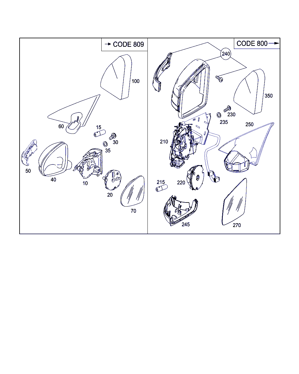 Mercedes-Benz A 171 820 10 42 - Regulēšanas elements, Ārējais atpakaļskata spogulis ps1.lv