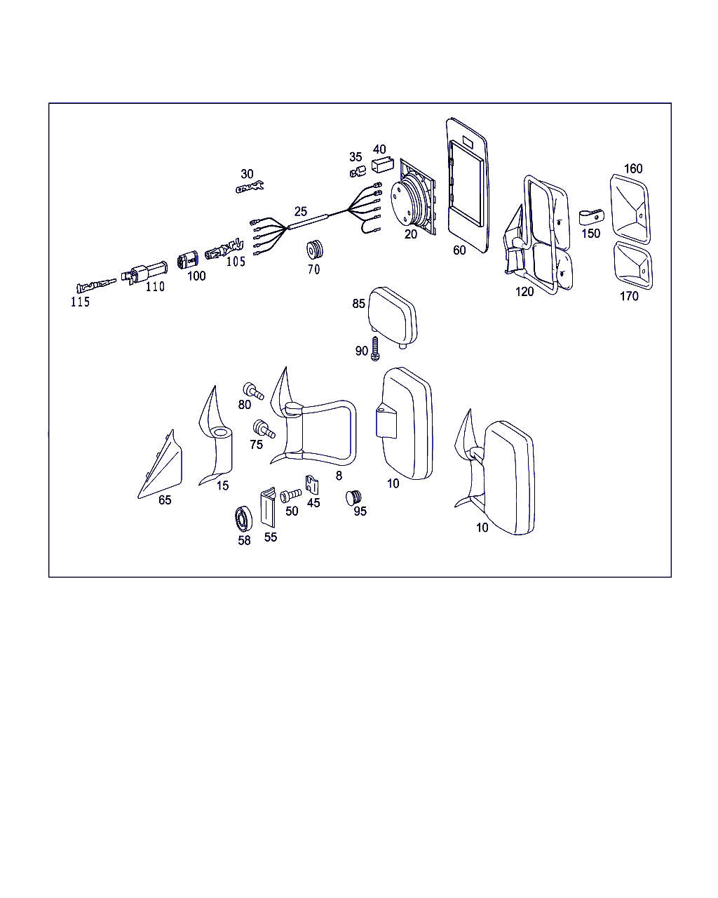 Mercedes-Benz A 001 811 05 33 - Ārējais atpakaļskata spogulis ps1.lv