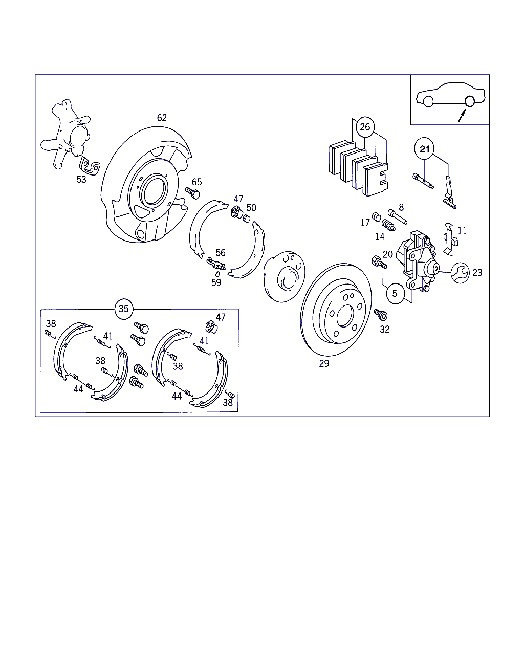 Mercedes-Benz A 001 991 43 60 - Piederumu komplekts, Disku bremžu uzlikas ps1.lv