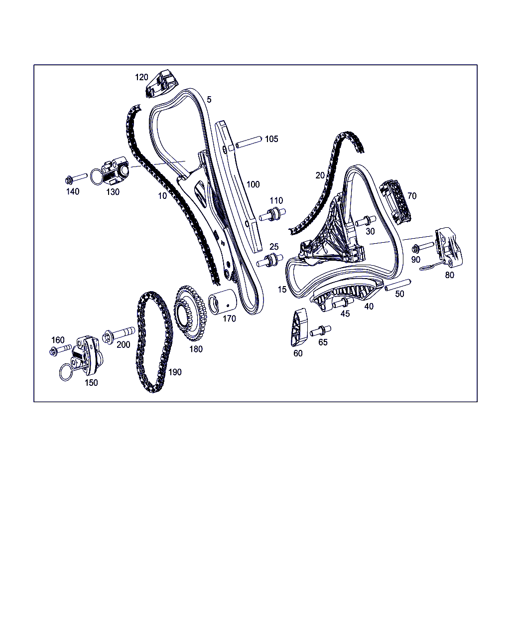 Mercedes-Benz A 278 052 00 00 - Sadales vārpstas piedziņas ķēdes komplekts ps1.lv