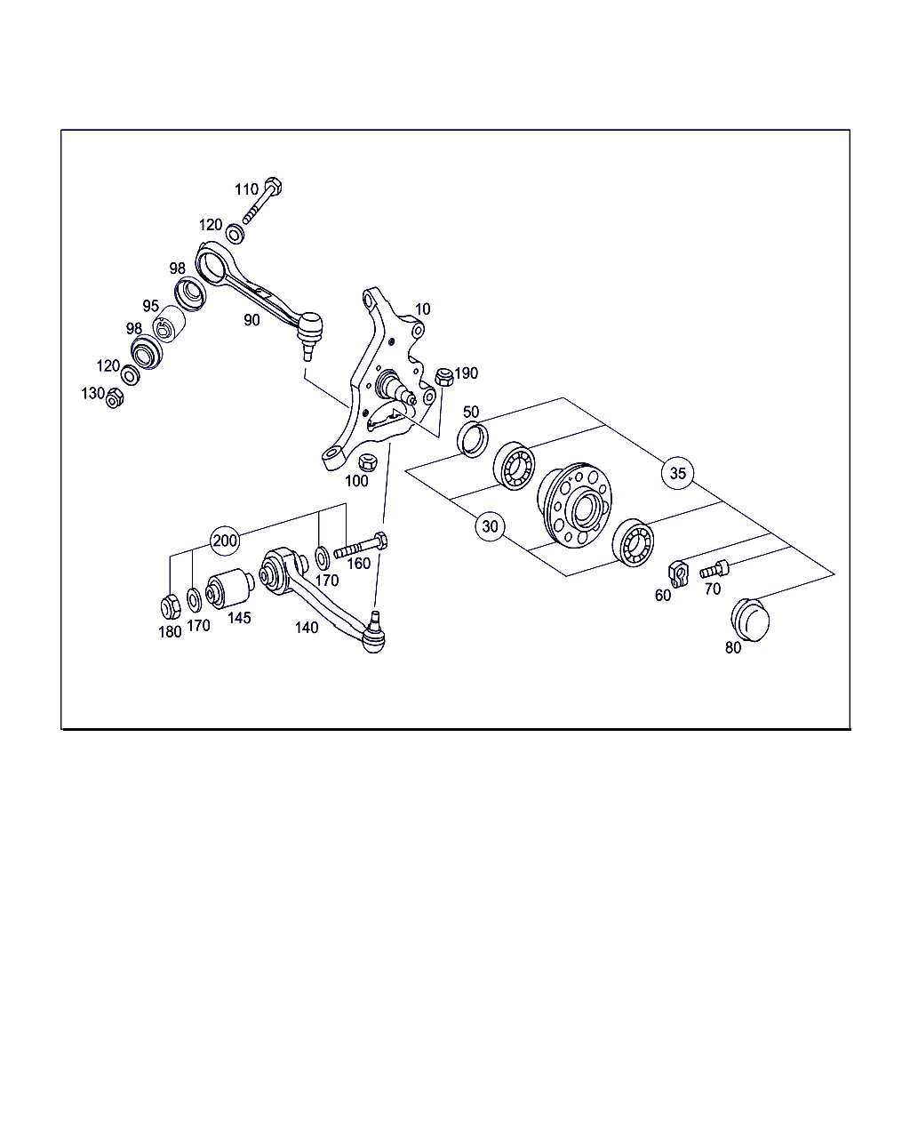 Mercedes-Benz A 203 330 19 11 - Neatkarīgās balstiekārtas svira, Riteņa piekare ps1.lv