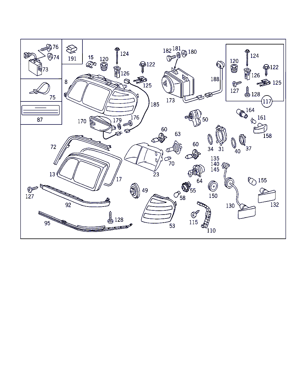 Mercedes-Benz A 202 826 07 43 - Pagrieziena signāla lukturis ps1.lv