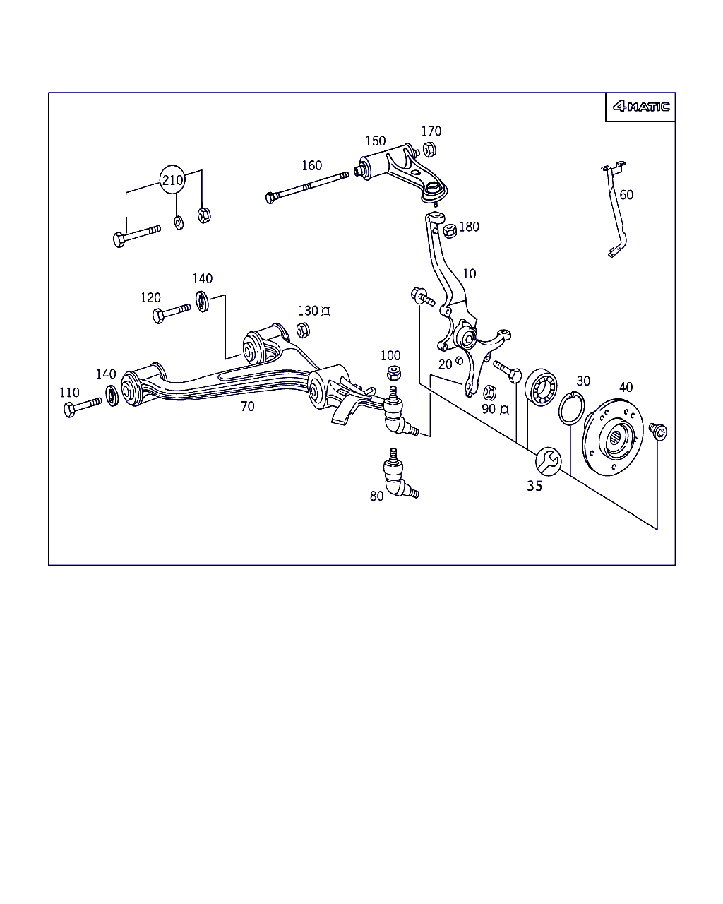 Mercedes-Benz A 210 330 00 18 - Montāžas komplekts, Neatkarīgās balstiekārtas svira ps1.lv