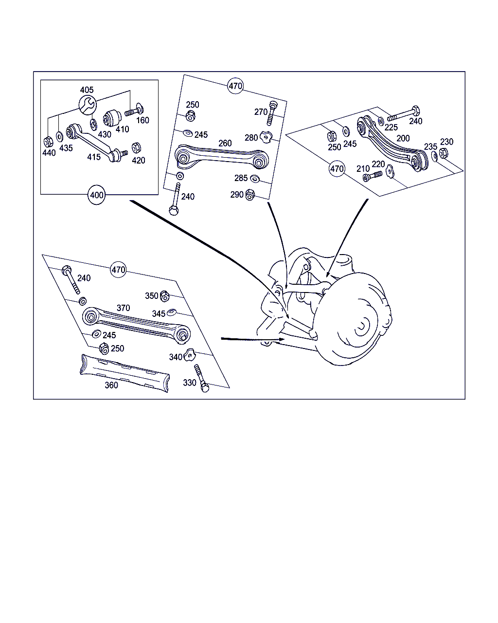 Mercedes-Benz A 203 350 03 53 - Neatkarīgās balstiekārtas svira, Riteņa piekare ps1.lv