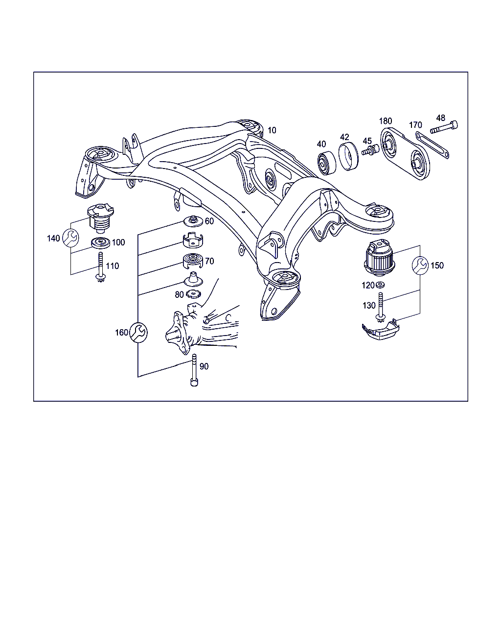 Mercedes-Benz A 203 350 43 08 - Remkomplekts, Tilta sija ps1.lv