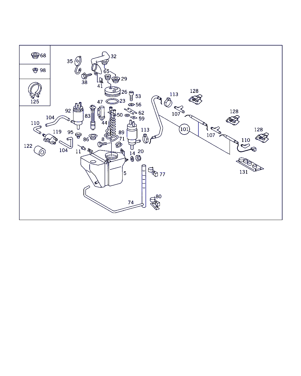 Mercedes-Benz A 140 869 00 21 - Ūdenssūknis, Stiklu tīrīšanas sistēma ps1.lv