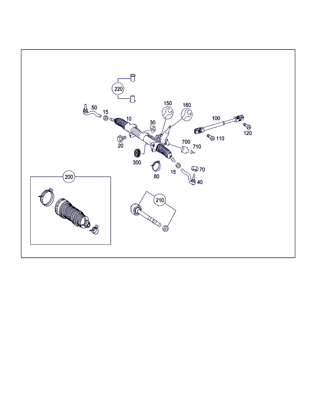 Mercedes-Benz A 164 460 00 96 - Putekļusargu komplekts, Stūres iekārta ps1.lv