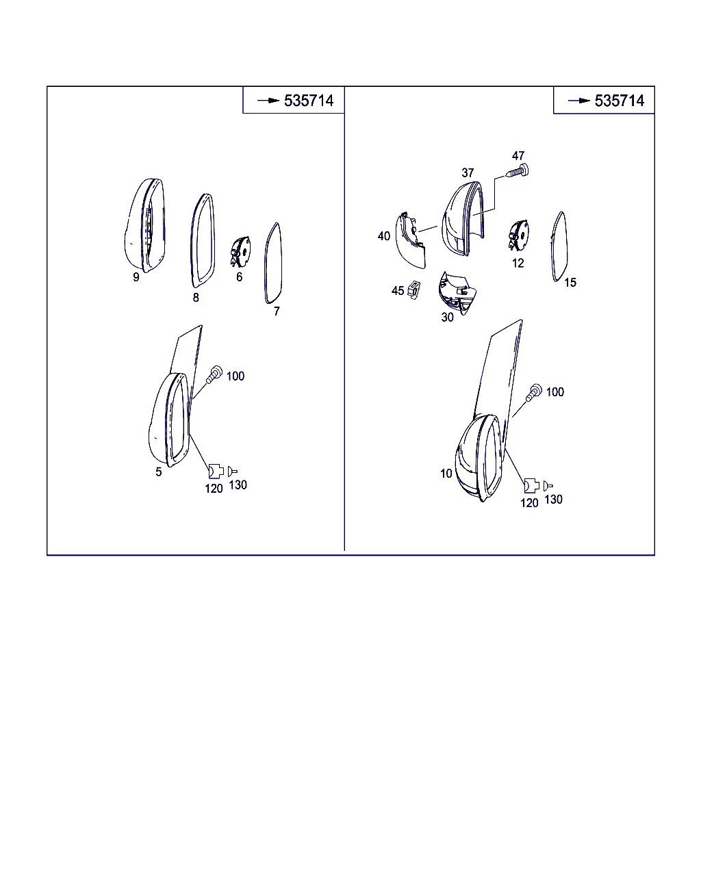 Mercedes-Benz A 000 810 07 19 - Spoguļstikls, Ārējais atpakaļskata spogulis ps1.lv