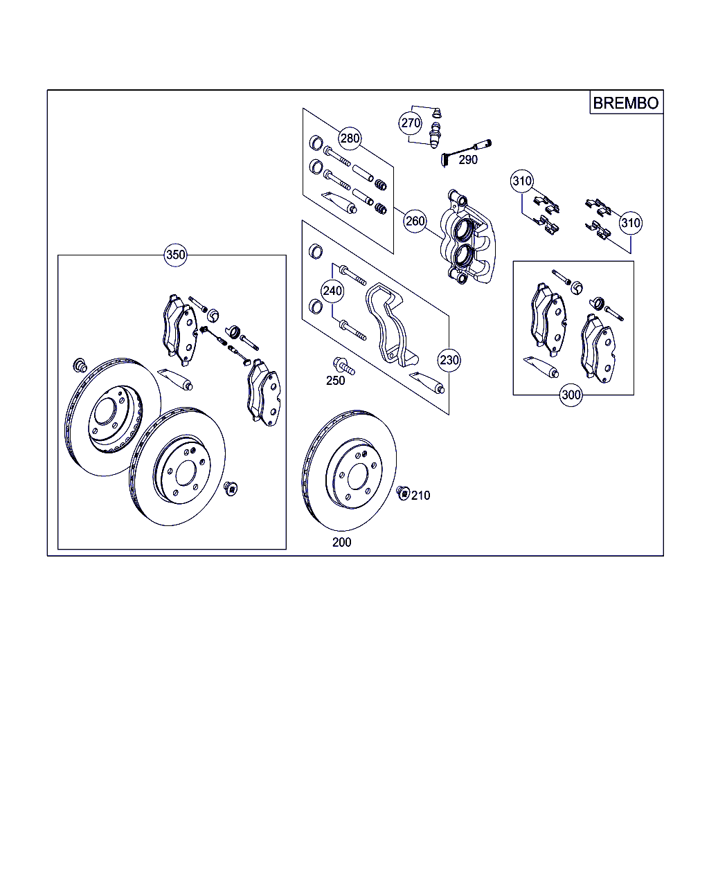 Mercedes-Benz A 000 420 00 54 - Remkomplekts, Bremžu suports ps1.lv