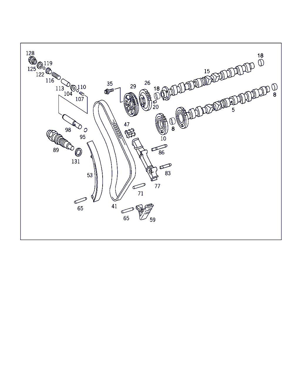 Mercedes-Benz A 003 997 21 94 - Sadales vārpstas piedziņas ķēde ps1.lv