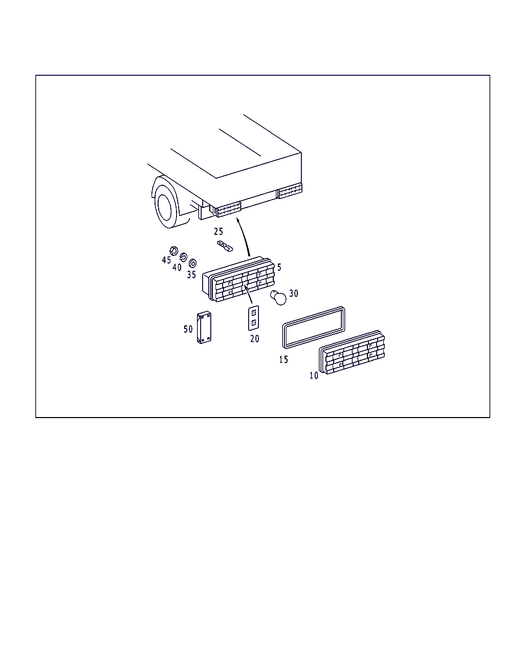 Mercedes-Benz A 002 544 47 90 - Izkliedētājs, Aizmugurējais lukturis ps1.lv