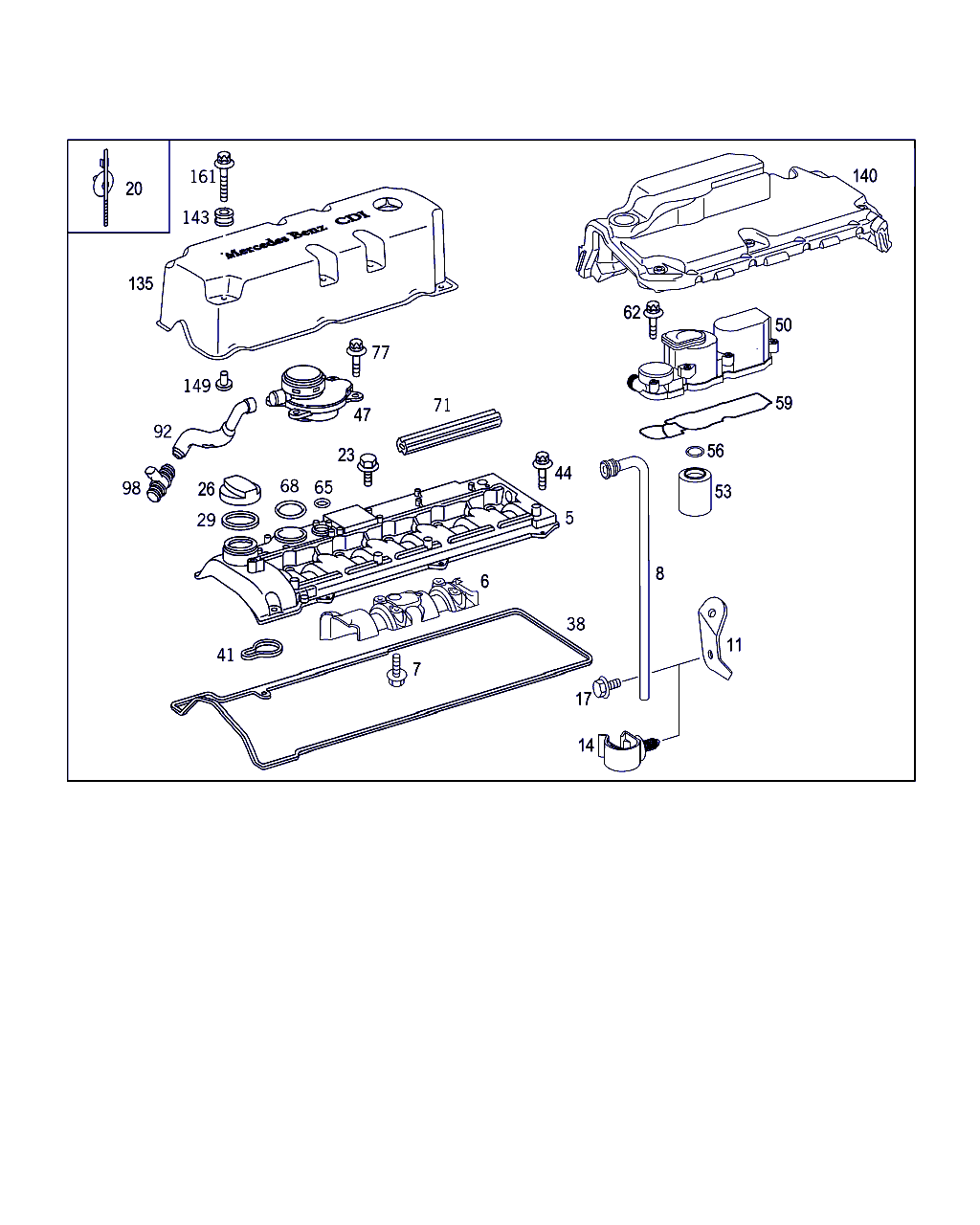 Mercedes-Benz A 611 997 06 45 - Eļļas atdalītājs, Kartera ventilācija ps1.lv