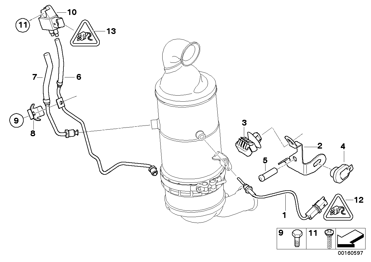 Mini 13627805472 - Devējs, Izplūdes gāzu spiediens ps1.lv