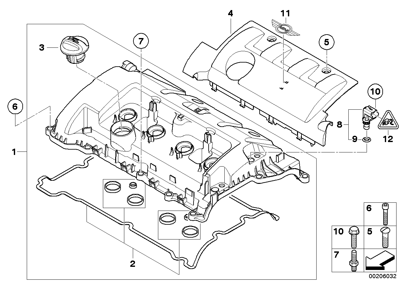 BMW 11 12 7 646 554 - Vārsts, Motora kartera ventilācija ps1.lv