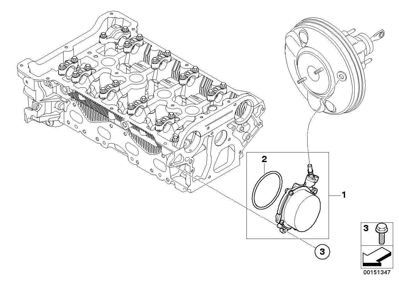 BMW 11 66 7 570 813 - Vakuumsūknis, Bremžu sistēma ps1.lv