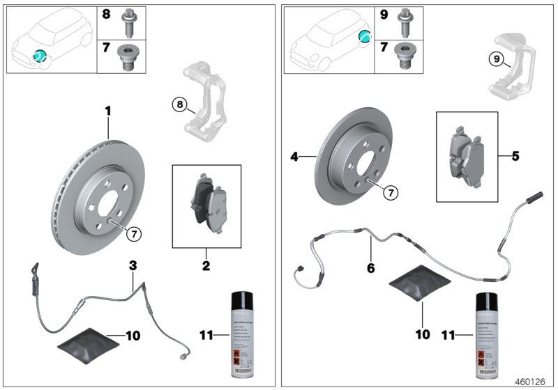 CITROËN 34106884263 - Repair kit, brake pads asbestos-free ps1.lv