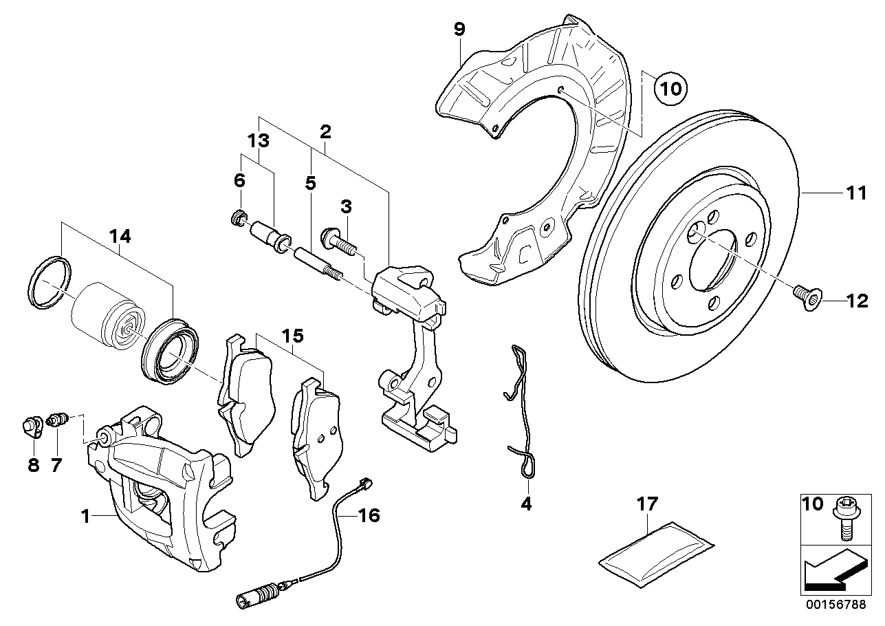 Mini 34116770332 - Bremžu uzliku kompl., Disku bremzes ps1.lv