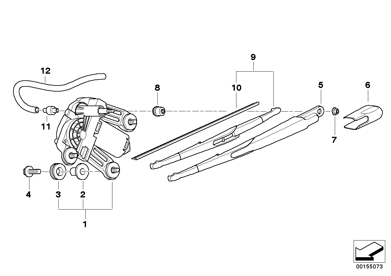 BMW 61 62 7 129 280 - Stikla tīrītāja slotiņa ps1.lv