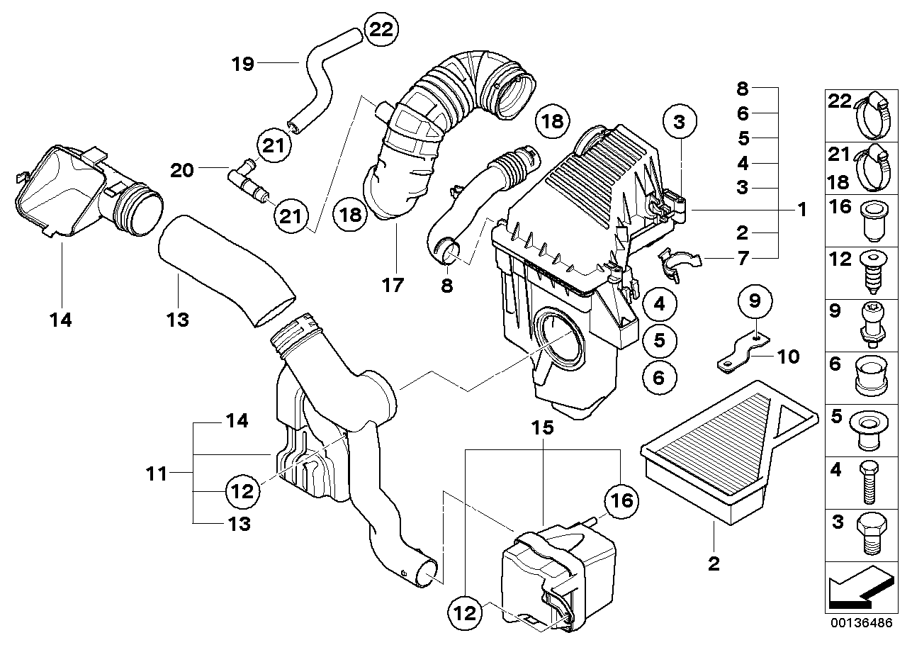 BMW 13 72 7 529 261 - Gaisa filtrs ps1.lv