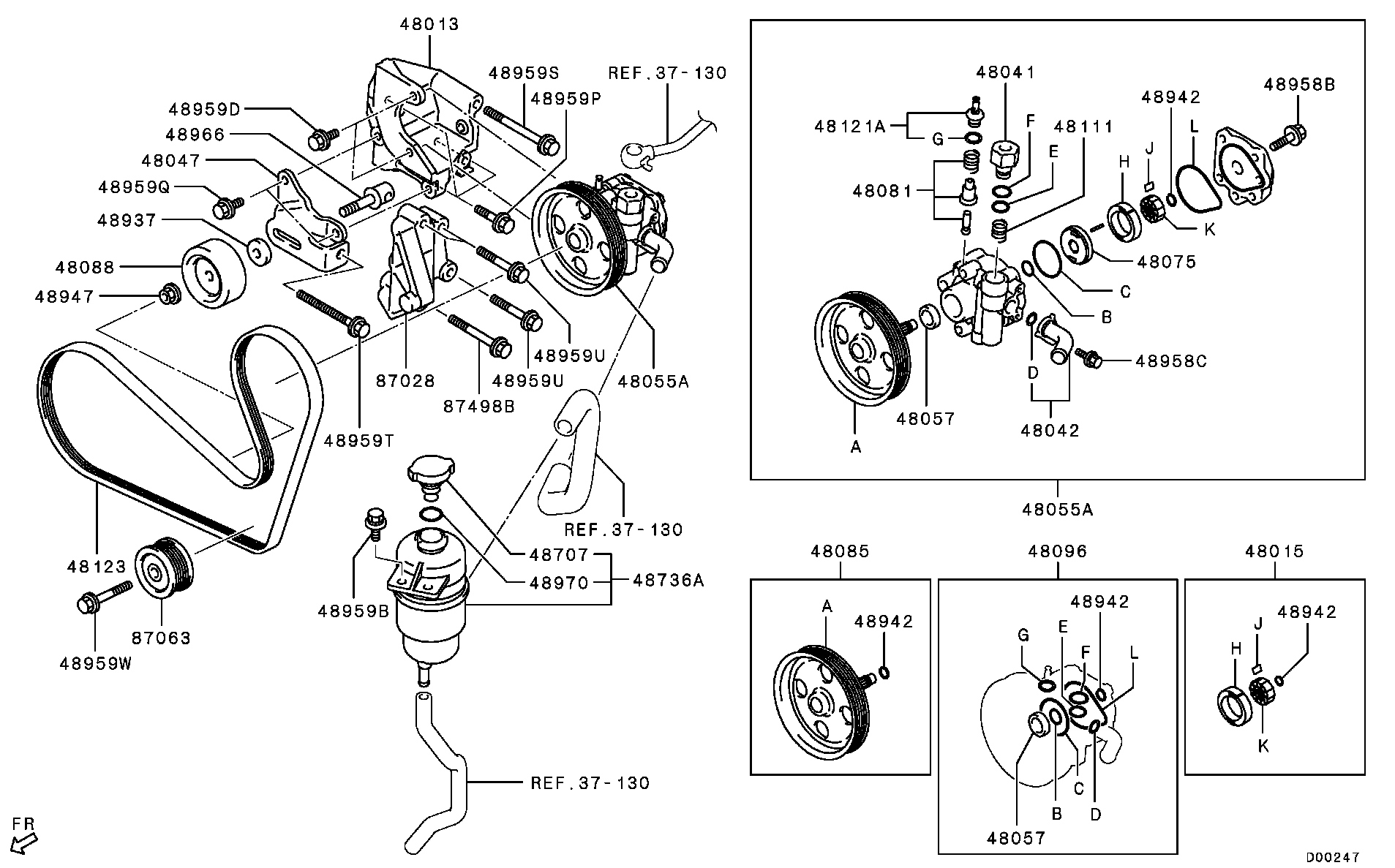 Mitsubishi 1341A089 - Parazīt / Vadrullītis, Ķīļrievu siksna ps1.lv