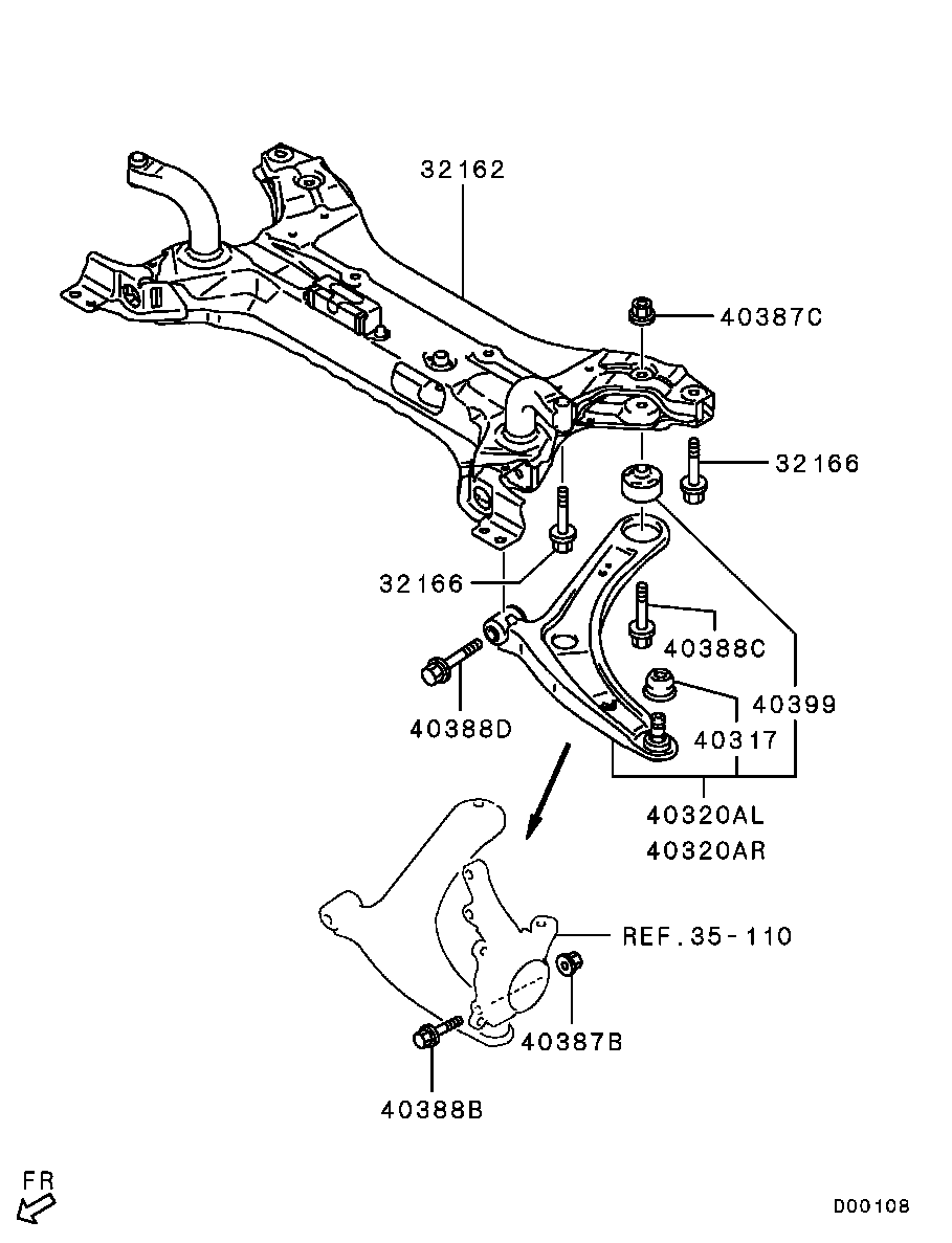 Mitsubishi 4013A444 - Piekare, Šķērssvira ps1.lv