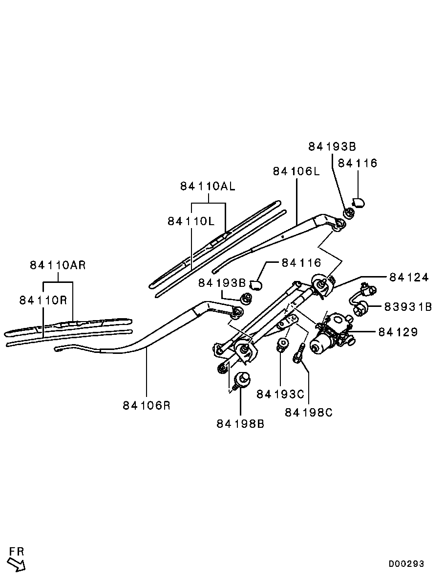 Mitsubishi 8250B037 - Stikla tīrītāja slotiņa ps1.lv