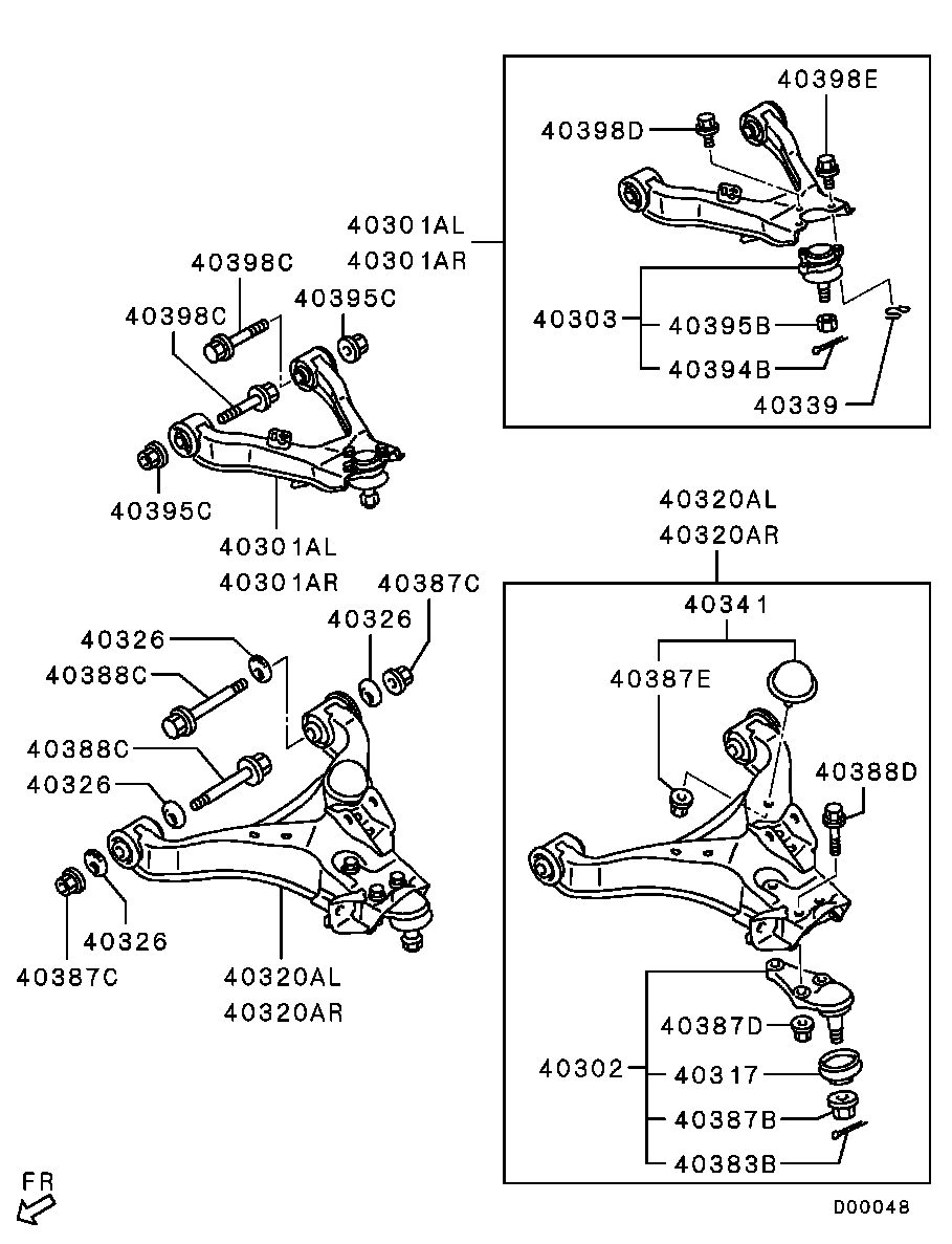 Mitsubishi 4013A210* - Neatkarīgās balstiekārtas svira, Riteņa piekare ps1.lv