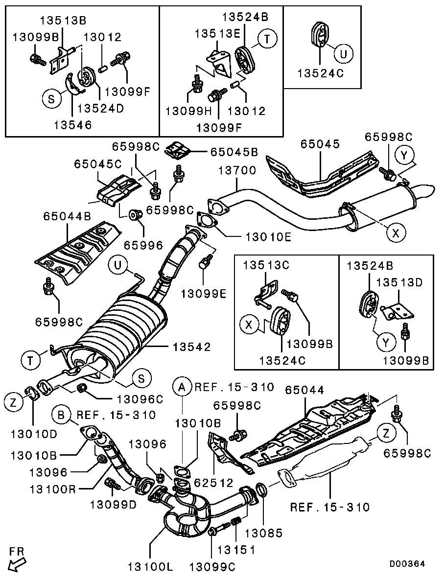 Mitsubishi MN 110 646 - Blīve, Izplūdes caurule ps1.lv