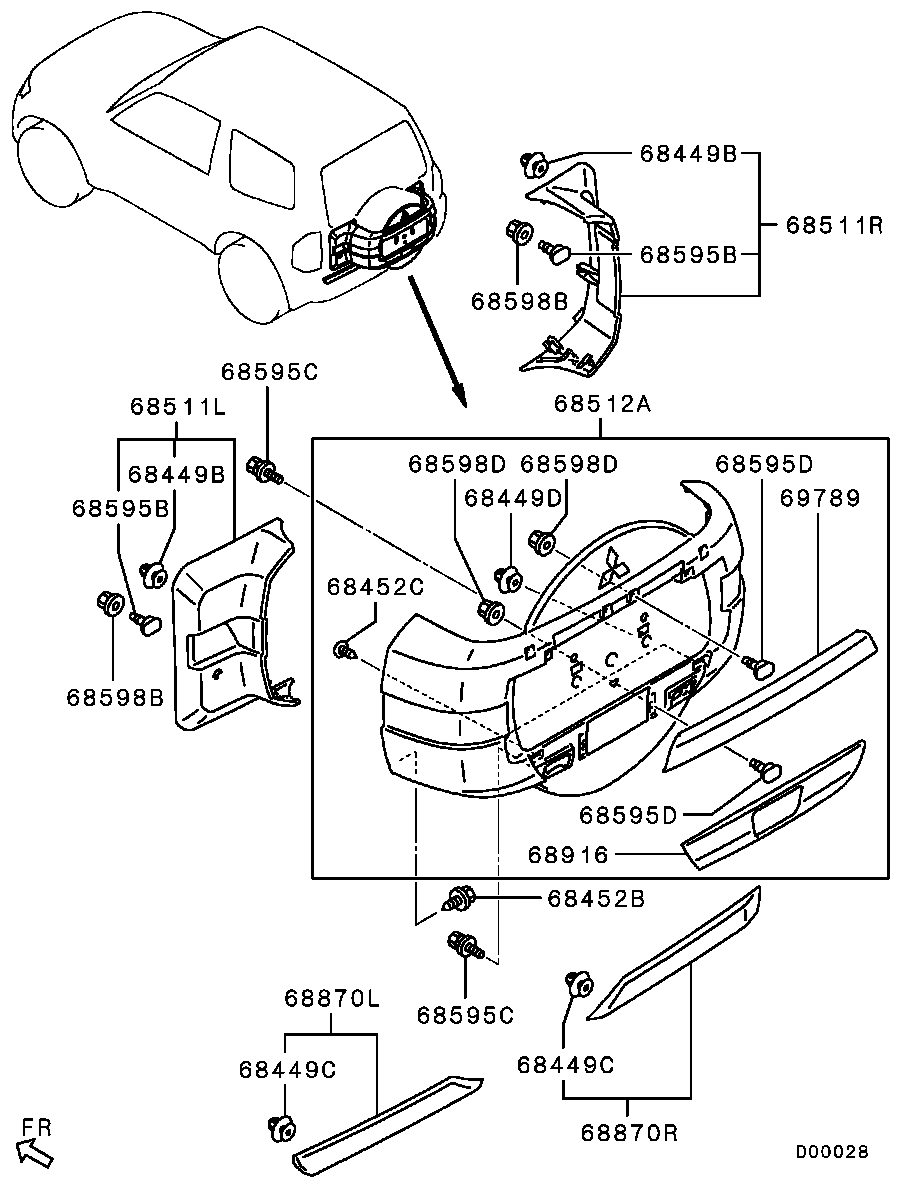 Mitsubishi MU000588 - Moldings / aizsarguzlika ps1.lv