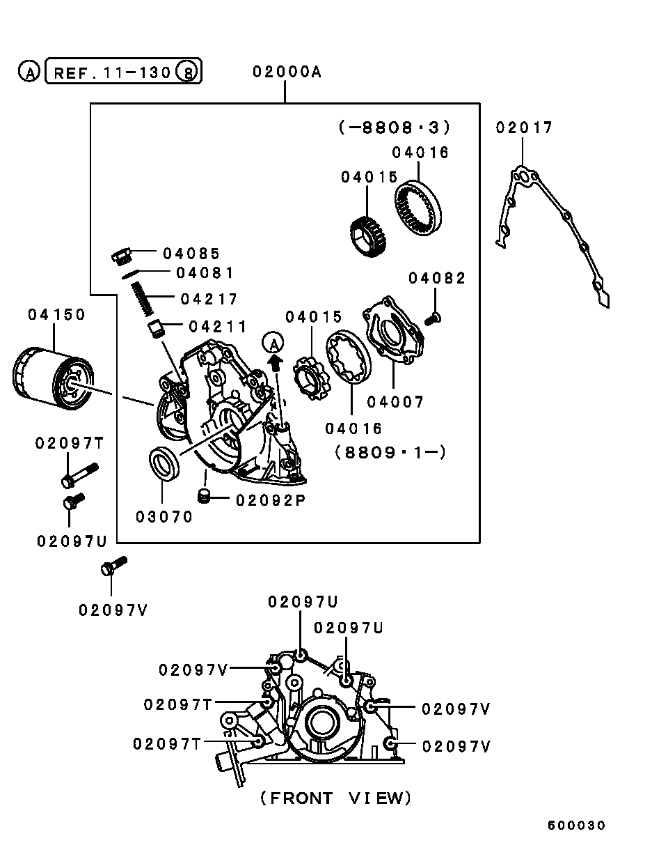 Mitsubishi MD15 3104 - Vārpstas blīvgredzens, Kloķvārpsta ps1.lv