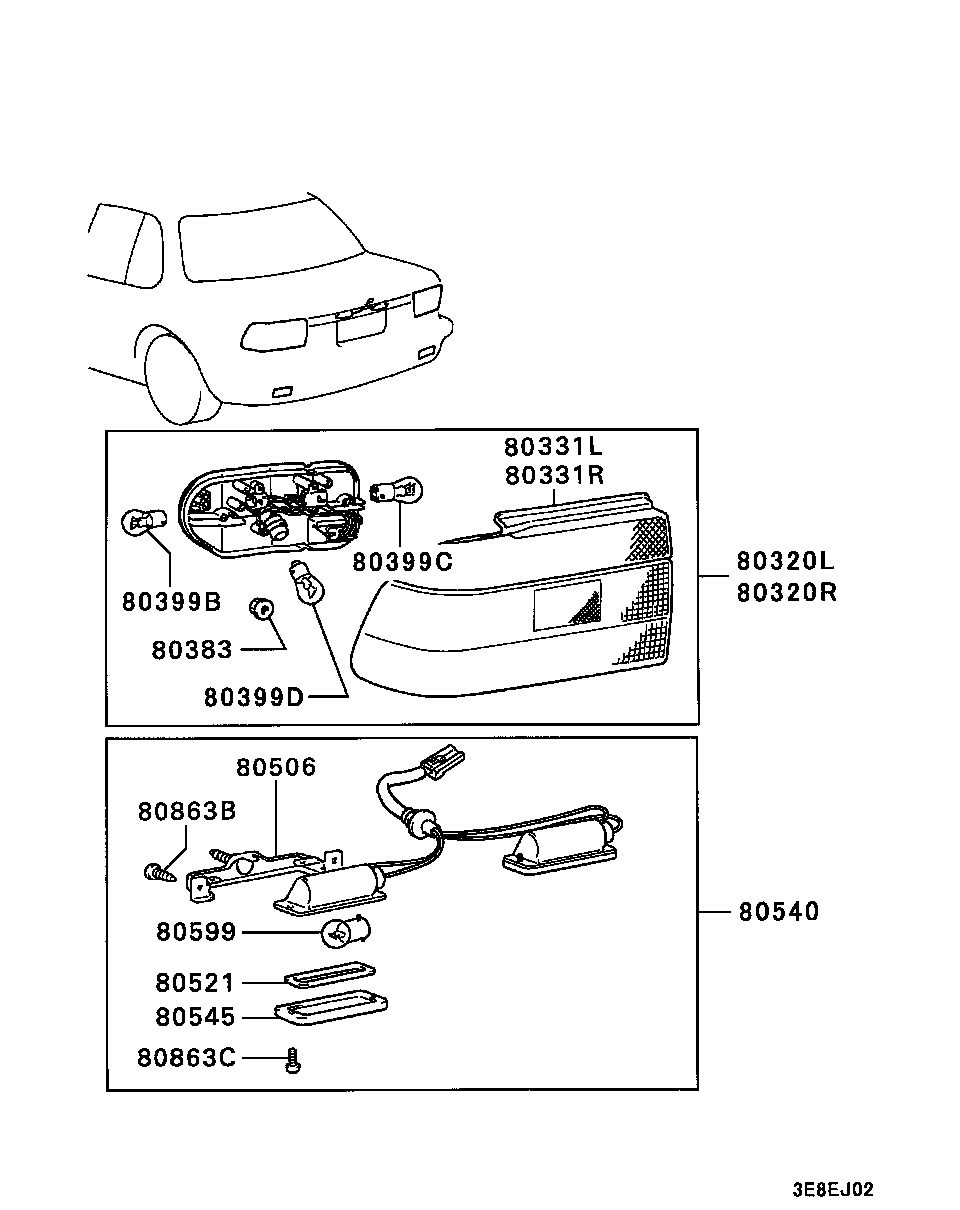 Mitsubishi MS820016 - Kvēlspuldze, Lasīšanas apgaismojuma lukturis ps1.lv