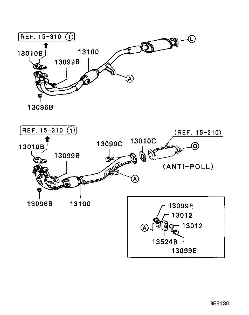 Mitsubishi MB431544 - Blīve, Izplūdes caurule ps1.lv