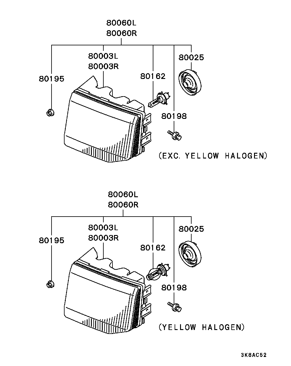 Mitsubishi MS820962 - Kvēlspuldze, Miglas lukturis ps1.lv