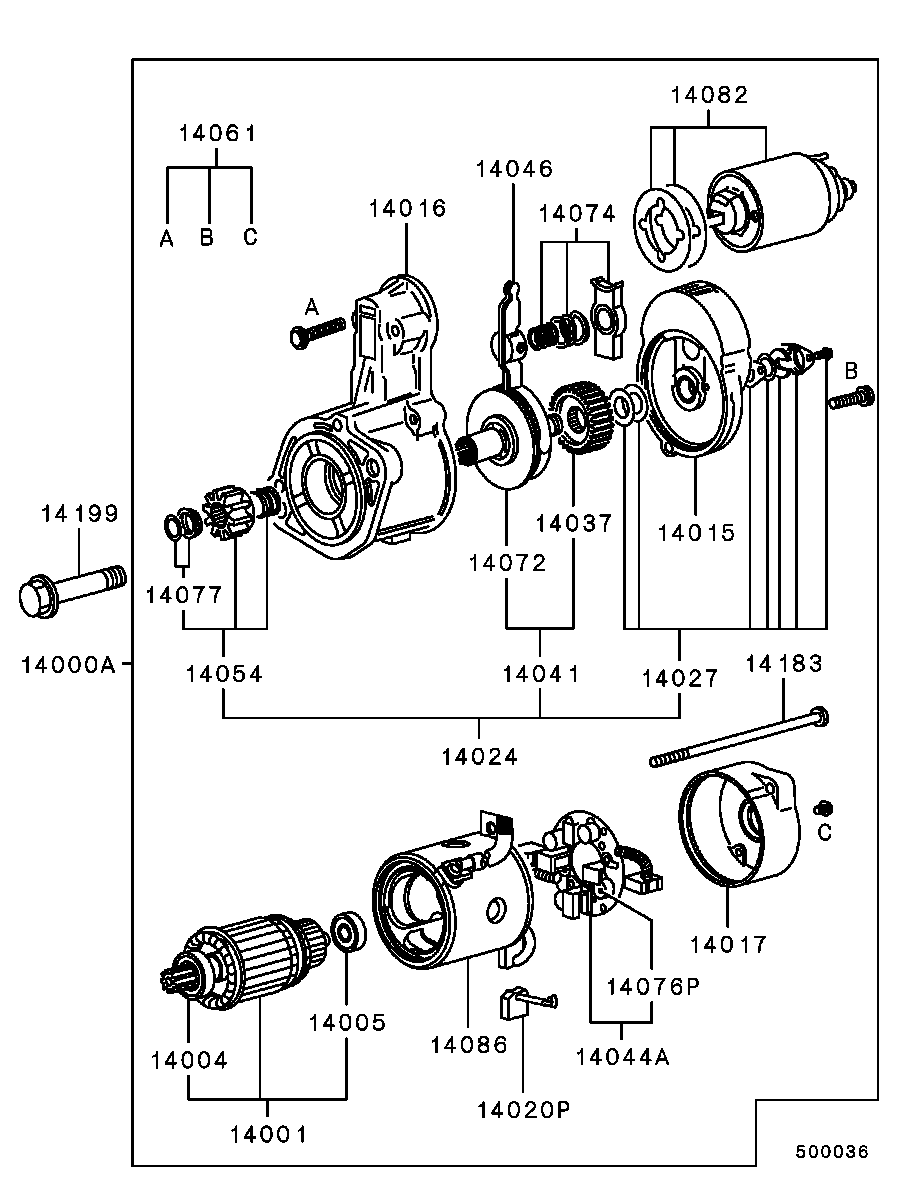 Mitsubishi MD607789 - Zobrats, Starteris ps1.lv