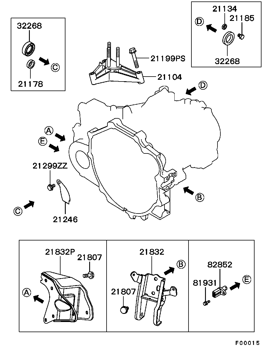 Mitsubishi MW6843481 - Vārpstas blīvgredzens, Diferenciālis ps1.lv