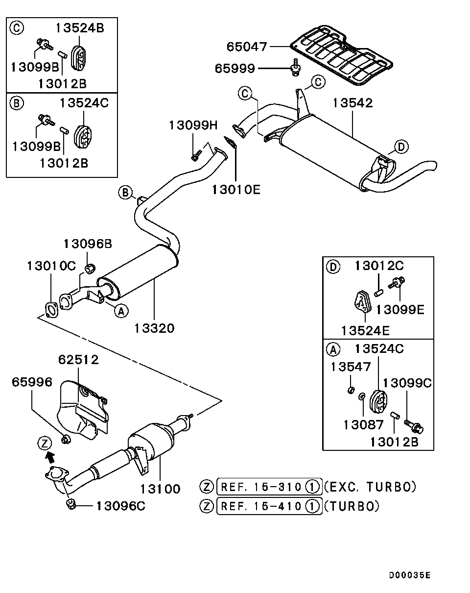 Mitsubishi MR 464 918 - Blīve, Izplūdes caurule ps1.lv