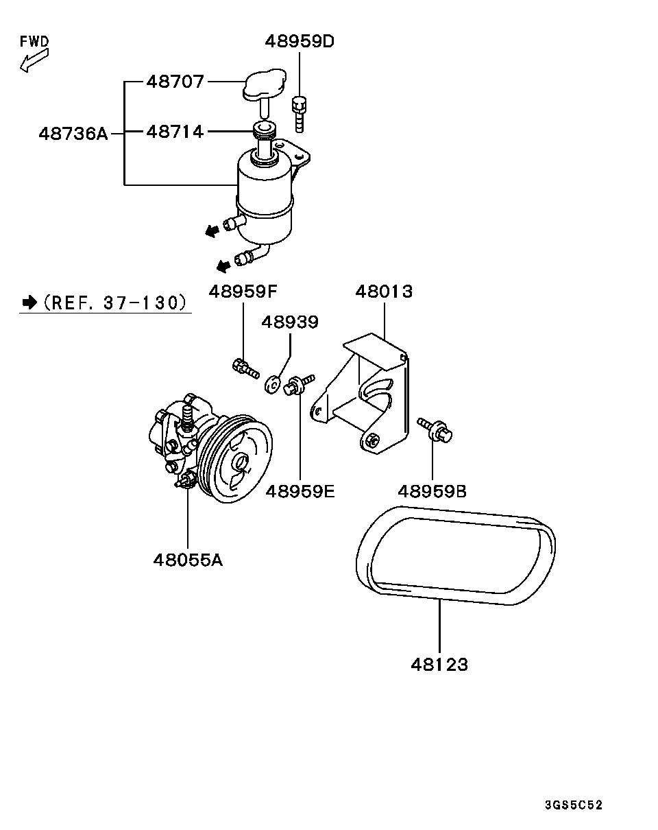 Mitsubishi MD188026 - Ķīļrievu siksna ps1.lv