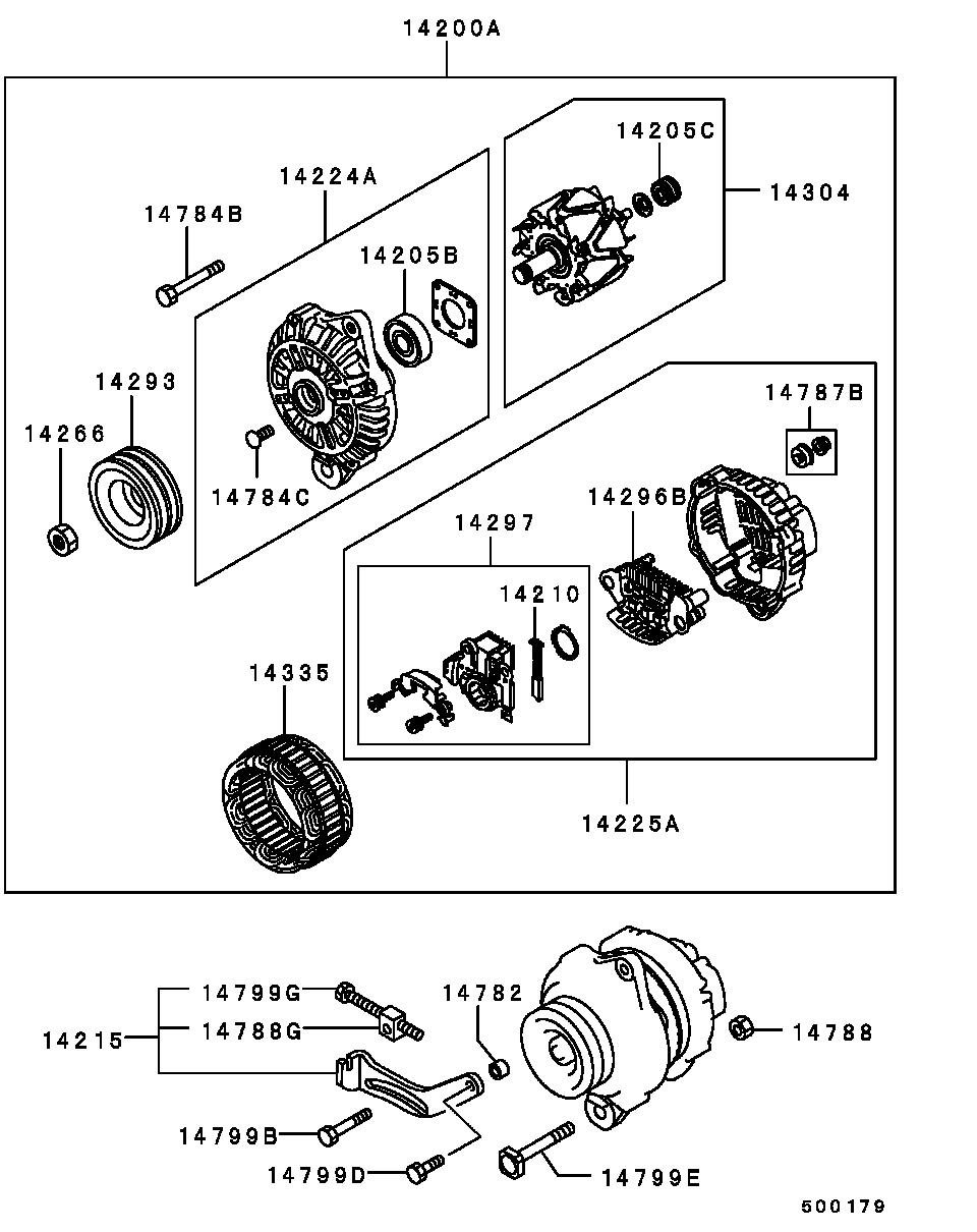 Mitsubishi ME701861 - Ģeneratora sprieguma regulators ps1.lv