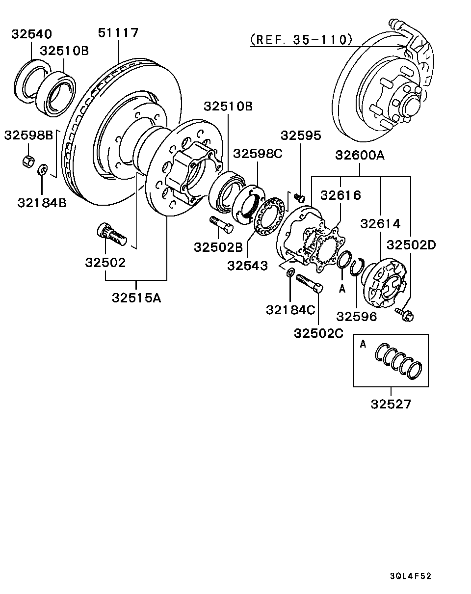 Hyundai MB52 6395 - Riteņa rumbas gultņa komplekts ps1.lv