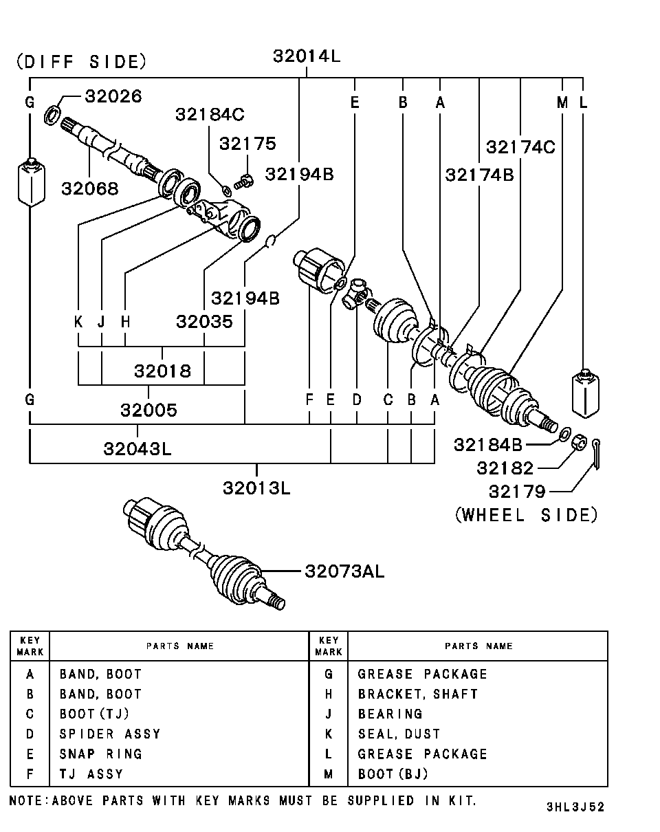 Mitsubishi MB937307 - Putekļusargs, Piedziņas vārpsta ps1.lv