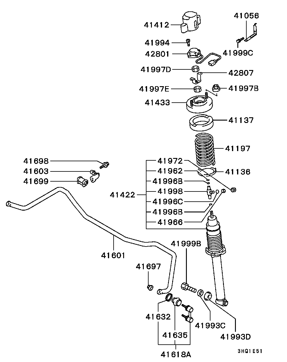 Mitsubishi MB911284 - Amortizators ps1.lv