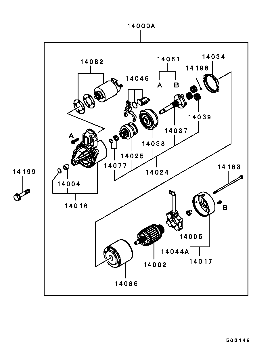 Mitsubishi MD 172861 - Starteris ps1.lv