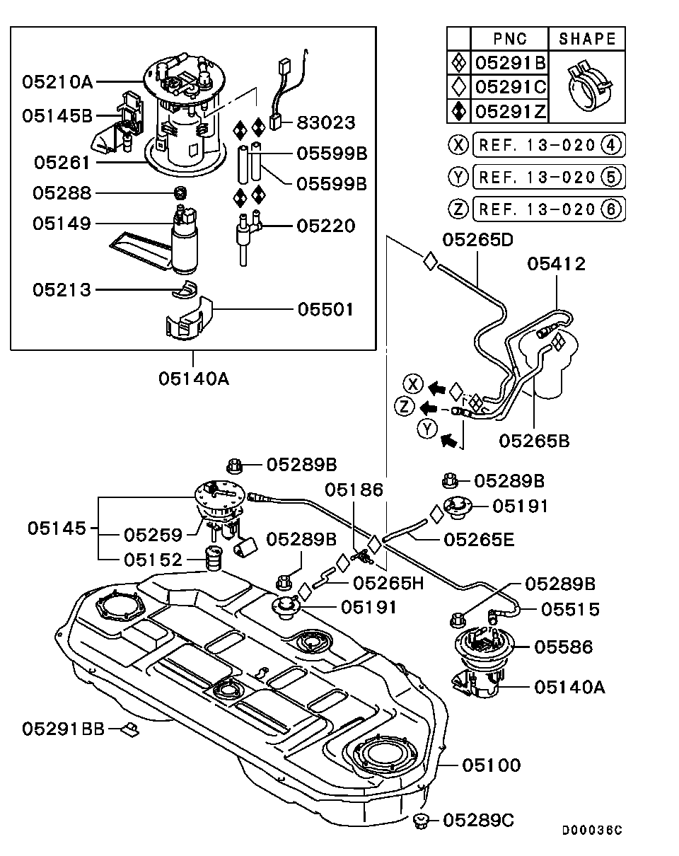 Mitsubishi MR497143 - Degvielas sūknis ps1.lv